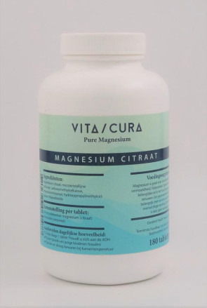 Magnesium citraat 200 mg van Vitacura : 180 tabletten