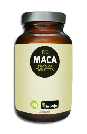 Maca powder tricolor 500 mg organic van Hanoju : 720 tabletten