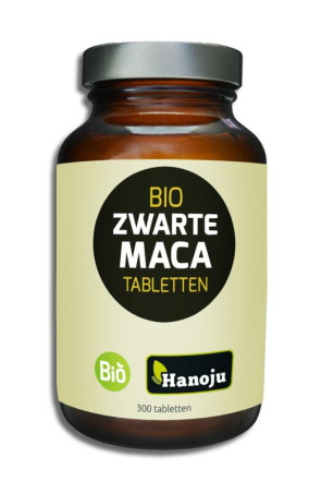 Maca black organic 500 mg van Hanoju : 300 tabletten