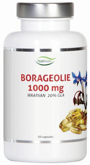 Borage olie 1000 mg van Nutrivian : 60 capsules