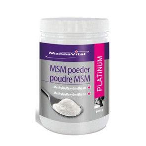 MSM poeder platinum van Mannavital : 500 gram
