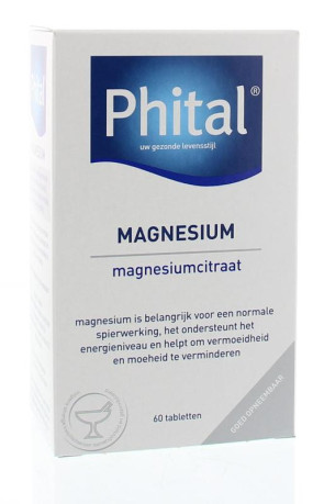 Magnesium 200 mg van Phital : 60 tabletten