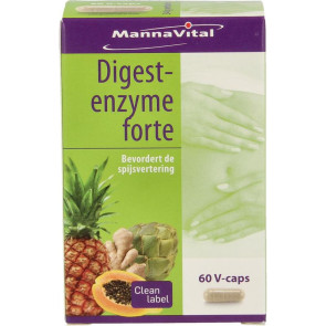 Digest enzyme forte van Mannavital : 60 vcaps