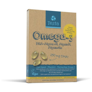 Omega 3 algenolie DHA 250 mg van Testa : 60 capsules