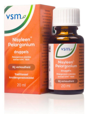 Nisyleen pelargonium druppels van VSM : 20 ml