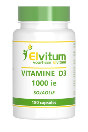 Vitamine D3 1000IE soja van Elvitaal : 180 capsules