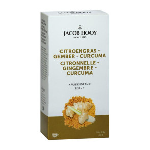 Citroengras gember curcuma thee van Jacob Hooy : 12 zakjes