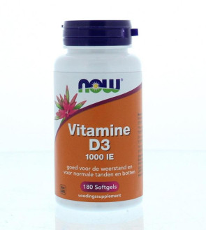 Vitamine D3 1000IE NOW 180