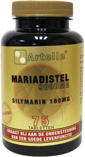 Mariadistel 9000 mg silymarin 180 mg van Artelle (75 tabletten)