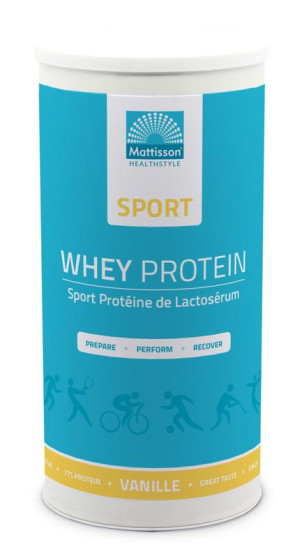 Sport Wei Proteïne poeder 78% - Vanille van Mattisson (450gr)