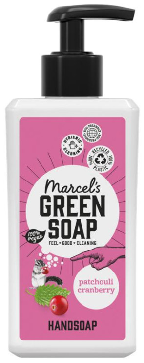 Handzeep patchouli & cranberry zonder pomp van Marcel's GR Soap (250 ml)