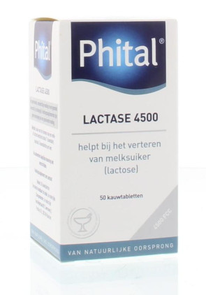 Lactase 4500 van Phital : 50 kauwtabletten