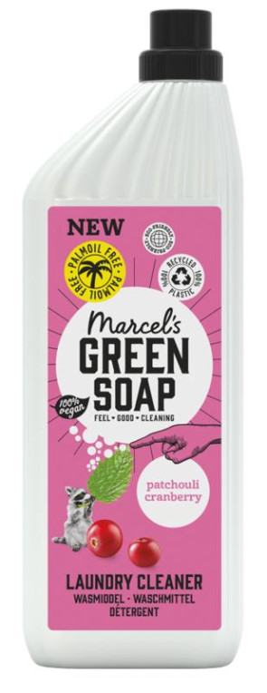 Wasmiddel patchouli & cranberry van Marcel's GR Soap (1 liter)