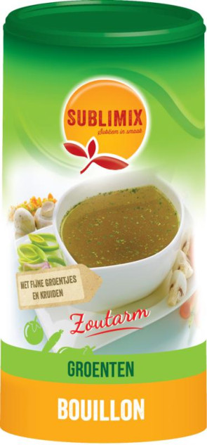 Groentebouillon zoutarm glutenvrij van Sublimix : 260 gram