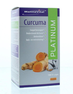 Curcuma platinum van Mannavital : 180 vcaps