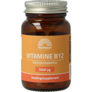 Vitamine B12 5000mcg van Mattisson (60zuigtabl)